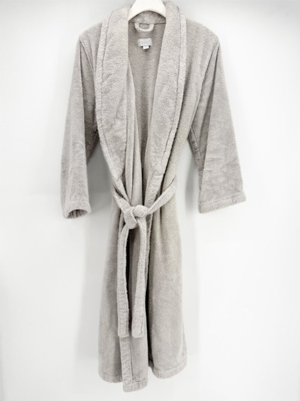 KASSATEX NEW YORK Turkish Cotton Robe in Light Grey S/M - Picture 2 of 7